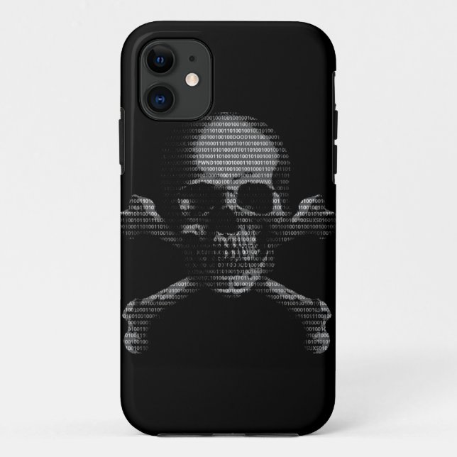 Coques Case-Mate iPhone Crâne et os croisés de pirate informatique (Dos)