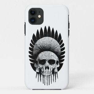 Case-Mate iPhone Case Crâne indien noir et blanc