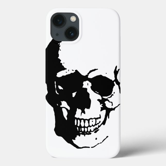 Coques Case-Mate iPhone Crâne - Noir & Blanc Métal Imaginaire Art (Verso)