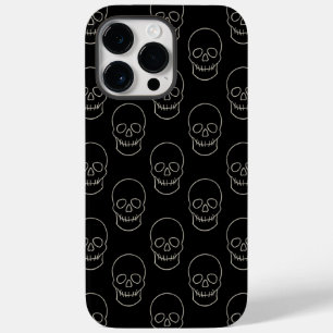 Coque Pour Pour iPhone 14 Pro Max Crâne - Noir de chauve-souris et Blanc d'os