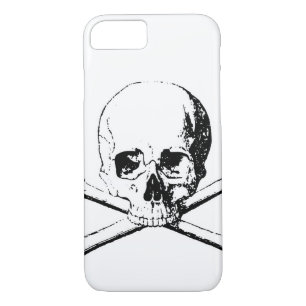 Coque iPhone 8/7 Crâne noir et blanc et os