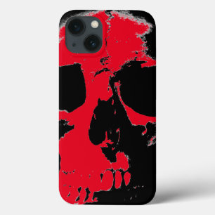 iPhone 13 Coque Crâne noir et rouge