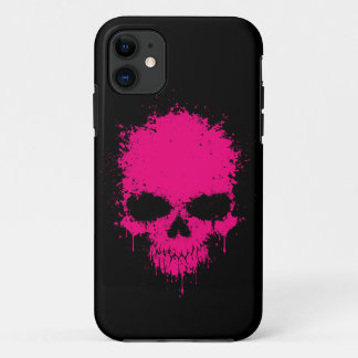 Coque Case-Mate Pour iPhone Crâne rose d'éclaboussure d'égoutture