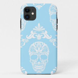 Etui iPhone Case-Mate crâne victorien bleu