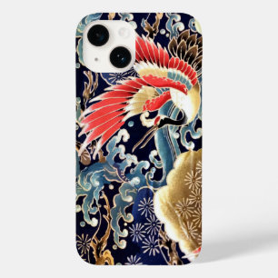 Coque Pour iPhone 14 CRANES DE VOL, VAGUES, FLEURS DE PRINTEMPS Japonai