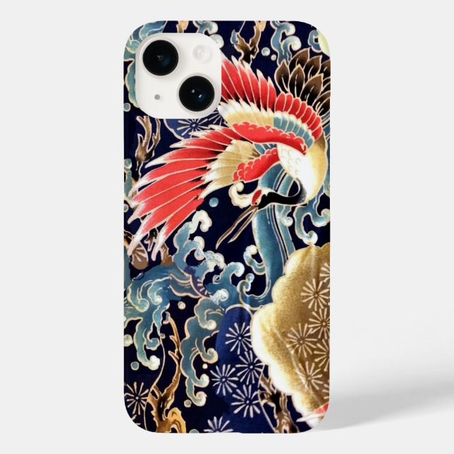 Coques Case-Mate iPhone CRANES DE VOL, VAGUES, FLEURS DE PRINTEMPS Japonai (Verso)