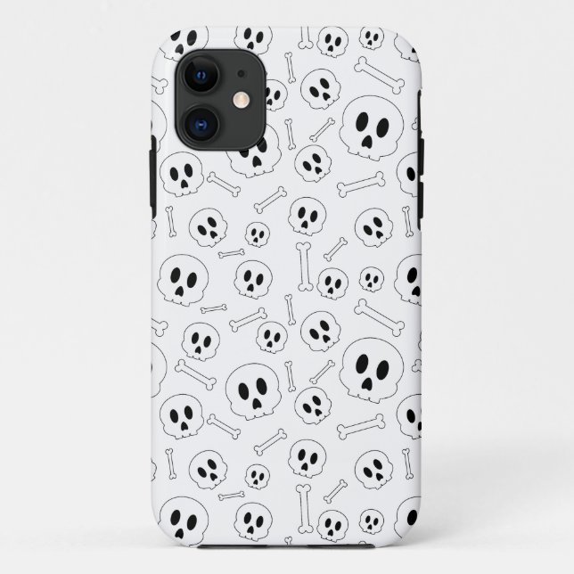 Coques Case-Mate iPhone Crânes et os Motif d'Halloween (Dos)