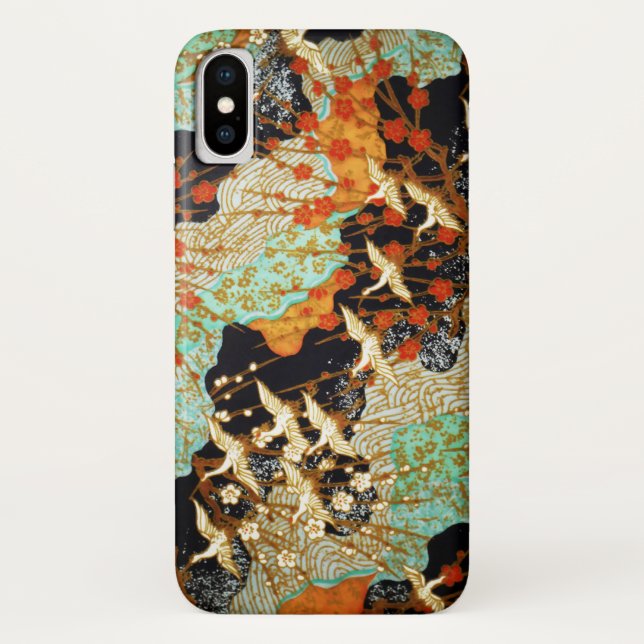 Coques Case-Mate iPhone CRANES VOLONTAIRES AVEC FLEURS PRINTEMPS Floral ja (Dos)
