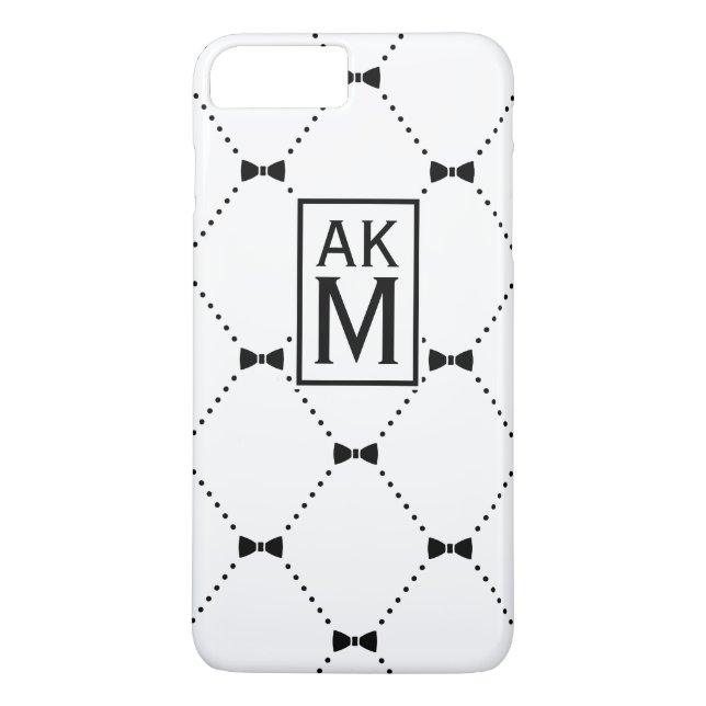 Coques Case-Mate iPhone Cravate Bow Motif personnalisé Monogramme iPhone 7 (Dos)