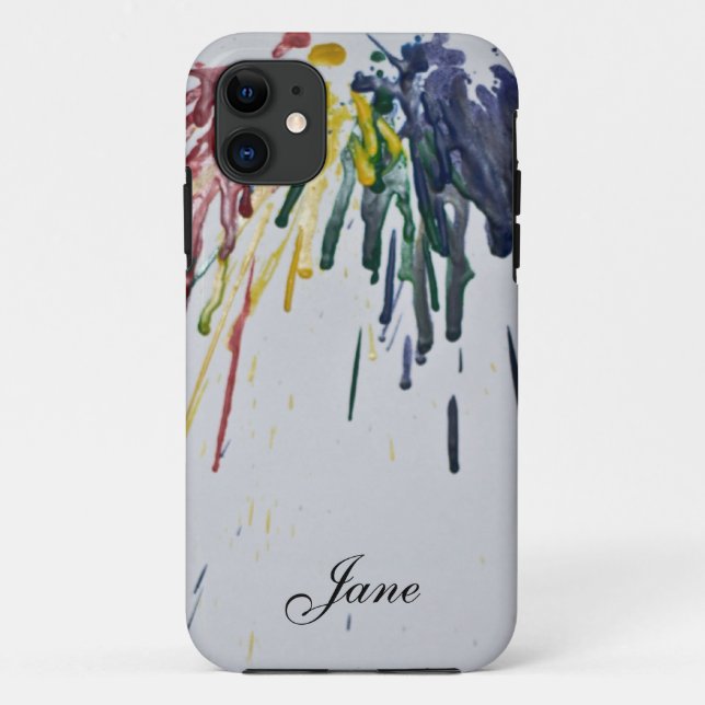 Coques Case-Mate iPhone Crayons fondus personnalisables (Dos)