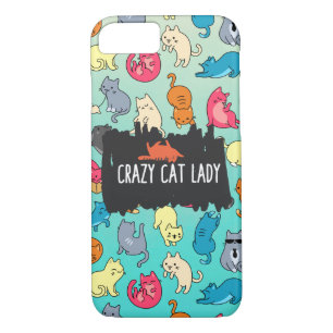 Coques Pour iPhone Crazy Cat Lady Cute et Playay Cat Motif