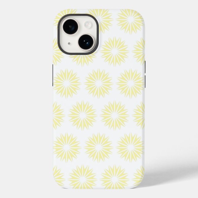Coques Case-Mate iPhone Cream Modern Sunbursts (Verso)
