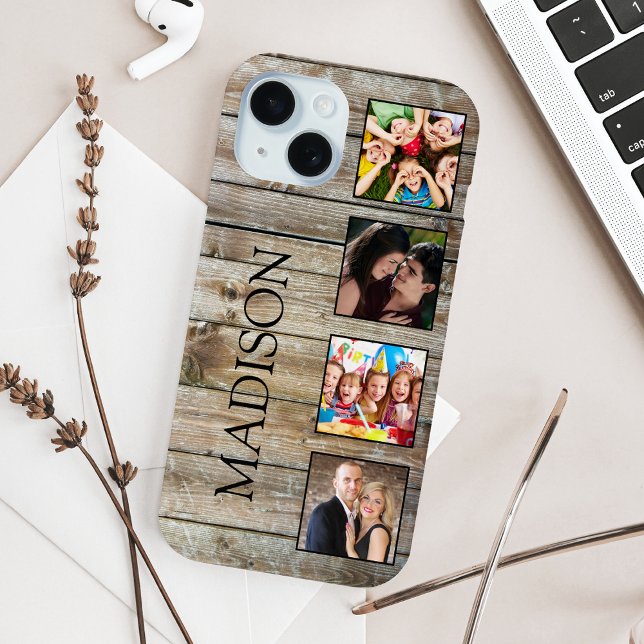 Coques Case-Mate iPhone Create Your Custom Photo Collage Rustic Farmhouse (Créateur téléchargé)