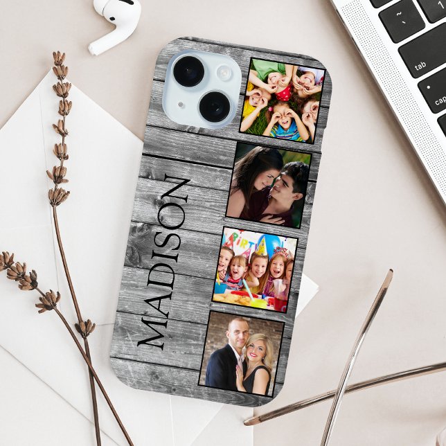 Coques Case-Mate iPhone Create Your Custom Photo Collage Rustic Farmhouse (Créateur téléchargé)