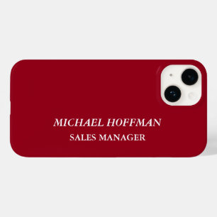 Coque Pour iPhone 14 Creative Carmine rouge minimaliste classique itali