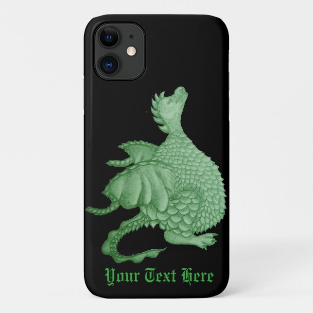 Coques Case-Mate iPhone créature imaginaire mythique dragon vert mignon (Dos)