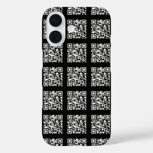 Coque Pour iPhone 16 Créer un Motif de code QR en mosaïque   Couleur mo