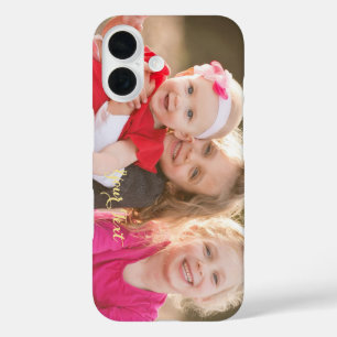 Coque Pour iPhone 16 Créer un texte photo personnalisé Tough Protective
