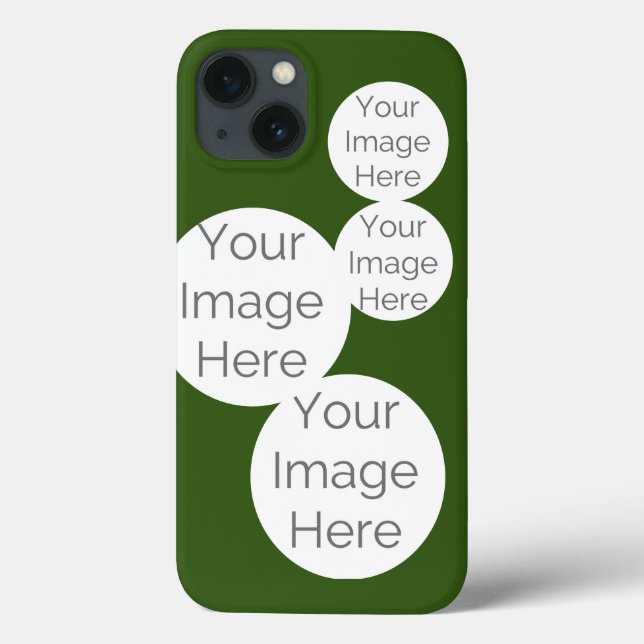 Coques Case-Mate iPhone créer votre étagère photo vert olive (Verso)