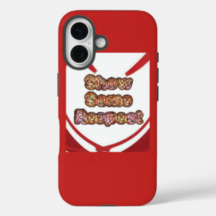 Coque Pour iPhone 16 Créer votre propre rouge montrer un certain respec