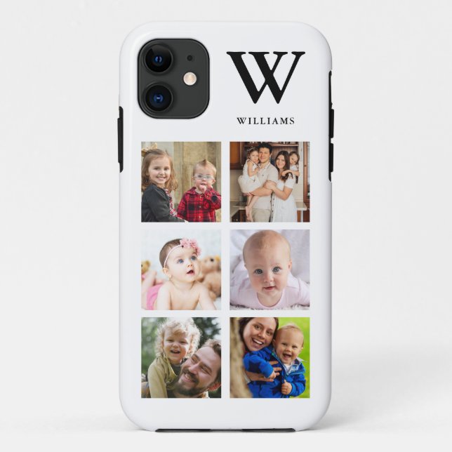 Coques Case-Mate iPhone Créez votre propre 6 photo Collage Nom Monogrammed (Dos)