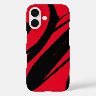 Coque Pour iPhone 16 Créez Votre Propre Cool Rouge Et Noir