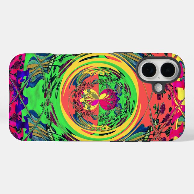 Coques Case-Mate iPhone Créez Votre Propre Fille Colorée Art Floral Design (Verso (horizontal))