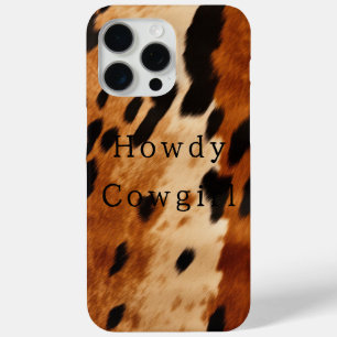Coque iPhone 15 Pro Max Crème Brown animal de cowhide