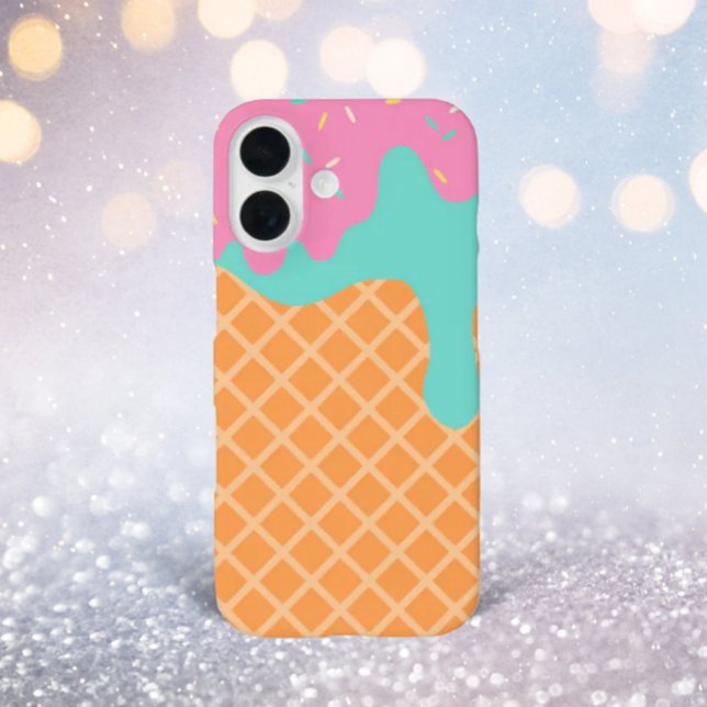 Coques Case-Mate iPhone Crème glacée au cône de gaufre sèche (Créateur téléchargé)