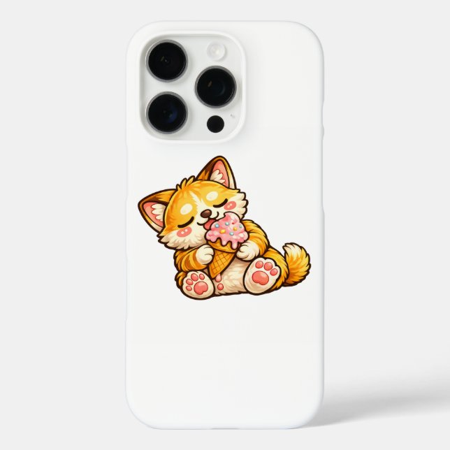 Coques Case-Mate iPhone Crème Glacée de Chat Mignon (Verso)