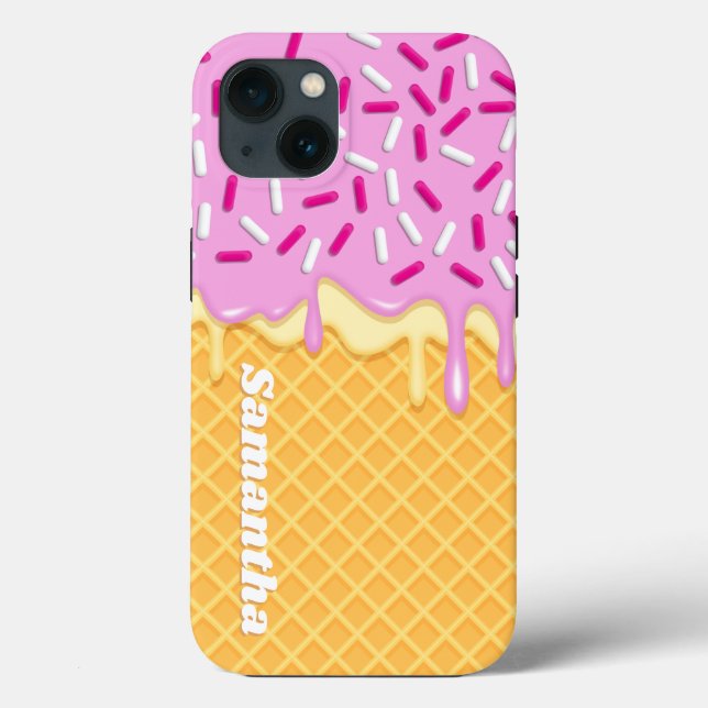 Coques Case-Mate iPhone Crème glacée Kawaii gaufre cône Popsicle (Verso)