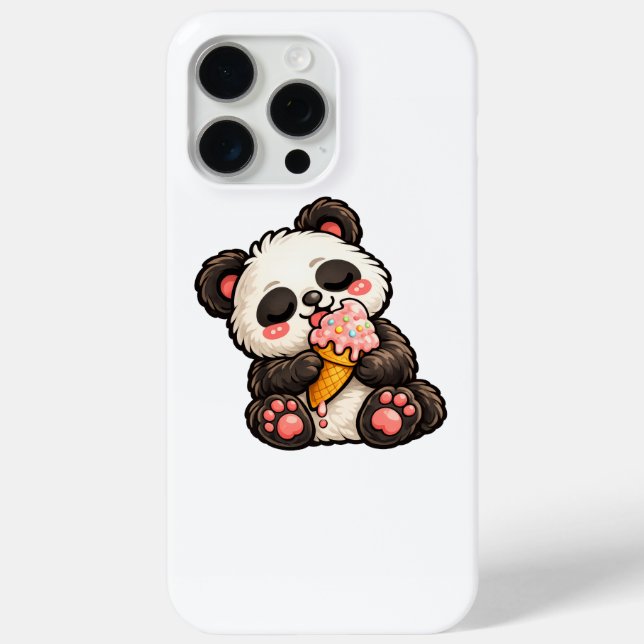 Coques Case-Mate iPhone Crème Glacée Panda Mignon (Verso)