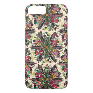 Coque iPhone 7 Plus crème posy bohème