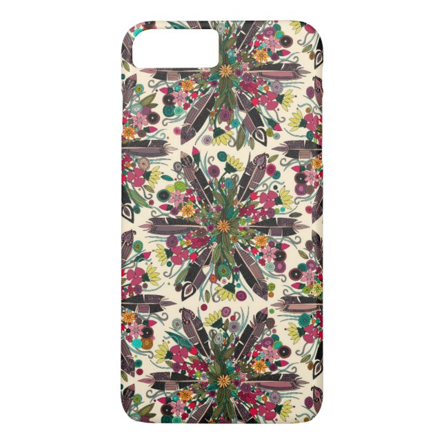 Coques Case-Mate iPhone crème posy bohème (Dos)