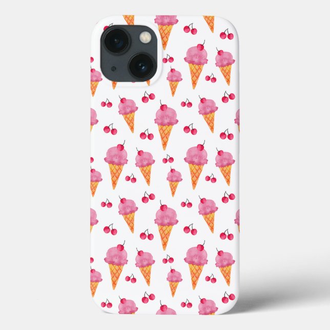 Coques Case-Mate iPhone Crèmes glacées et cerises (Verso)
