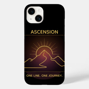 Coque Pour iPhone 14 Crête minimale de montagne en un seul trait Lign