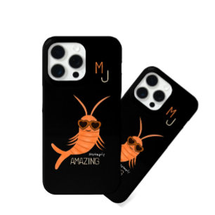 Coque iPhone 15 Pro Max Crevette avec lunettes de soleil
