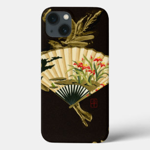 Coques Pour iPhone Crimped Oriental Fan with Floral Design