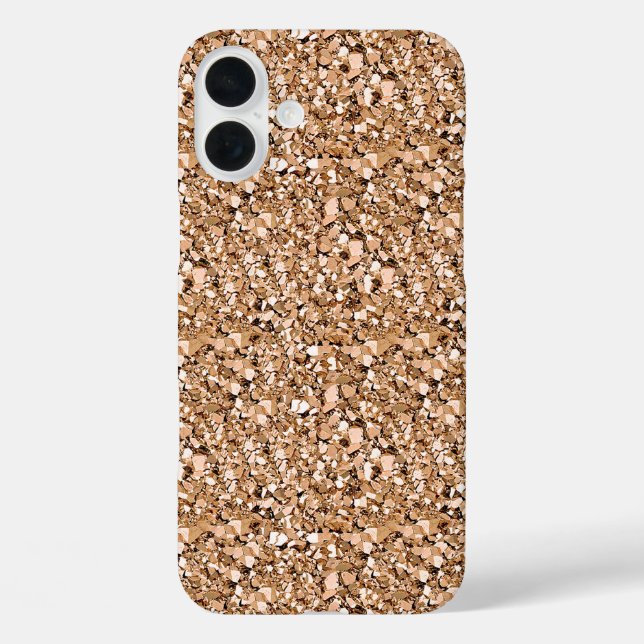 Coques Case-Mate iPhone cristal druzy - couleur or rose (Verso)
