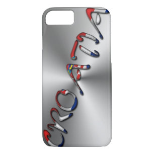 Etui iPhone Case-Mate Croatie Drapeau croate Typographie couleur gris ar