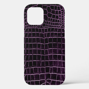 Case-Mate iPhone Case Crocodile d'aubergine pourpre Faux Crocodile Cuir