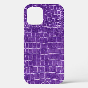 Case-Mate iPhone Case Crocodile de Faux Crocodile en cuir violet de rais