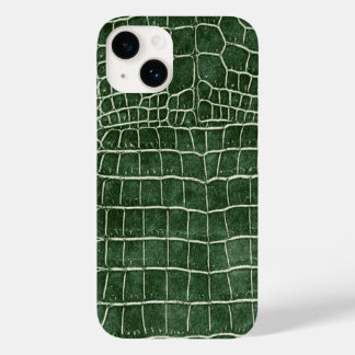 Coque Pour iPhone 14 Crocodile des Faux vertes