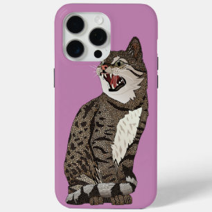 Coque iPhone 15 Pro Max Crocus de chat du désert indien
