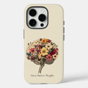 Coques iPhone 16 Pro Croire Positive Cerveau Floral Style T-shirt