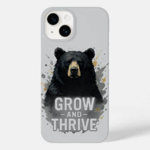 Coque Pour iPhone 14 Croissance majestueuse Ours Noir Art