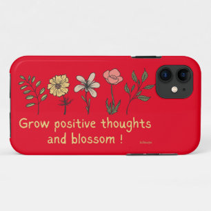 Case-Mate iPhone CASE CROÎTRE DES PENSÉES POSITIVES ET DES MOTIFS DE BLO