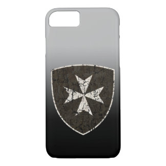 Coque iPhone 8/7 Croix de Hospitaller de chevaliers, affligée