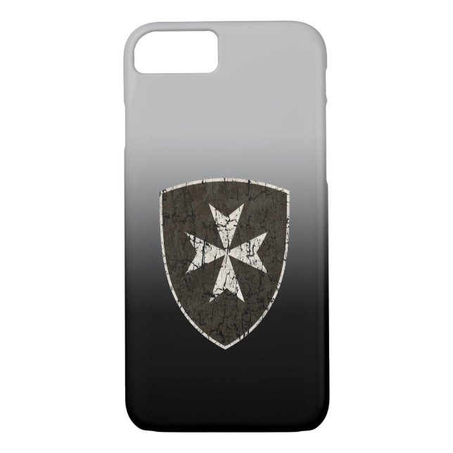 Coques Case-Mate iPhone Croix de Hospitaller de chevaliers, affligée (Dos)