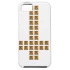 Croix inversée cloutée par or